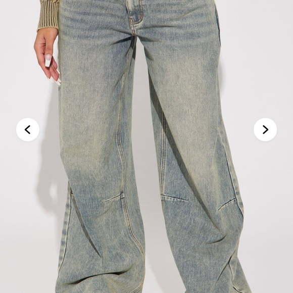 Artesia Tinted Baggy Non Stretch Jeans - Light Wash - Picture 2 of 7